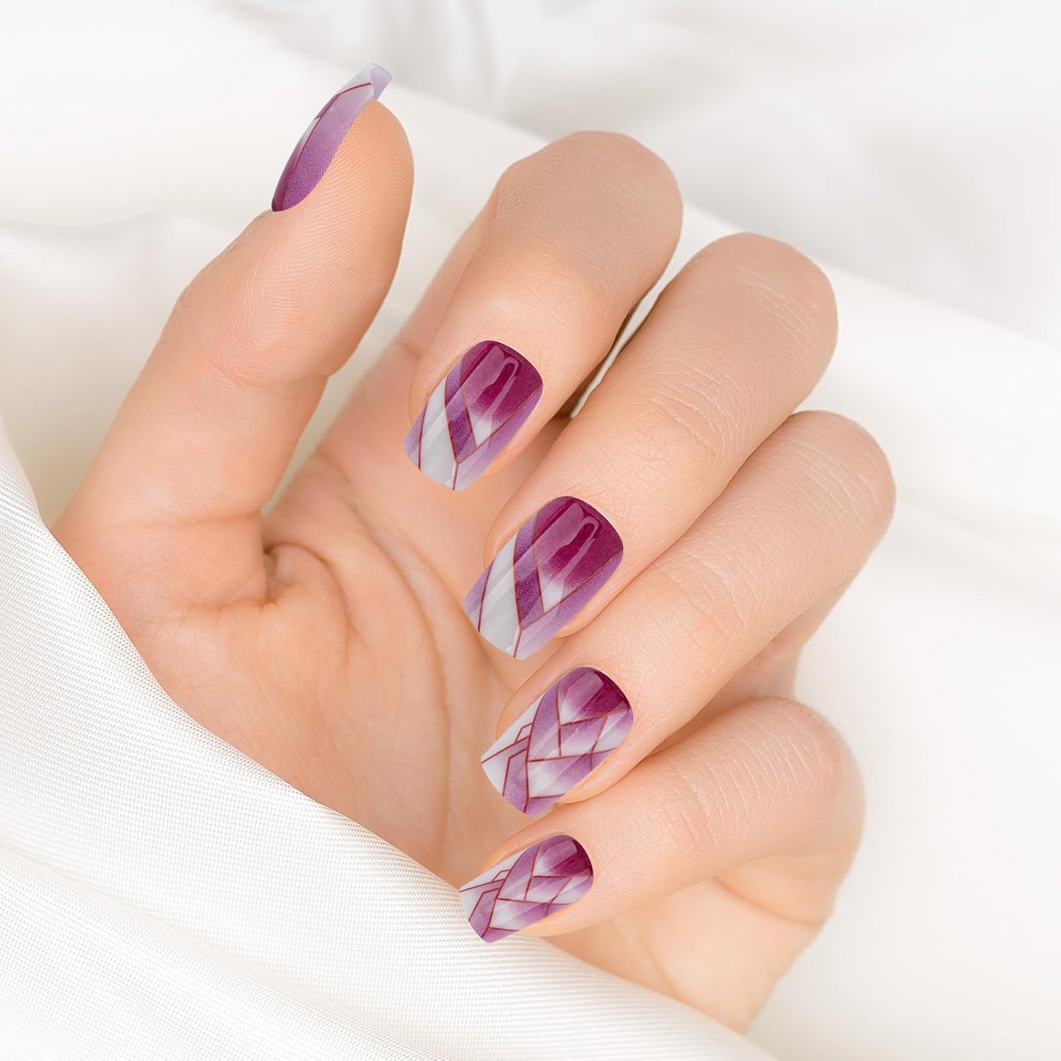 Wine Red Press on Nails just $7.99 at Amazon