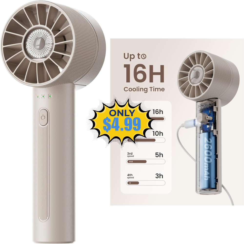 Portable Mini Handheld Turbo Fan – Beige