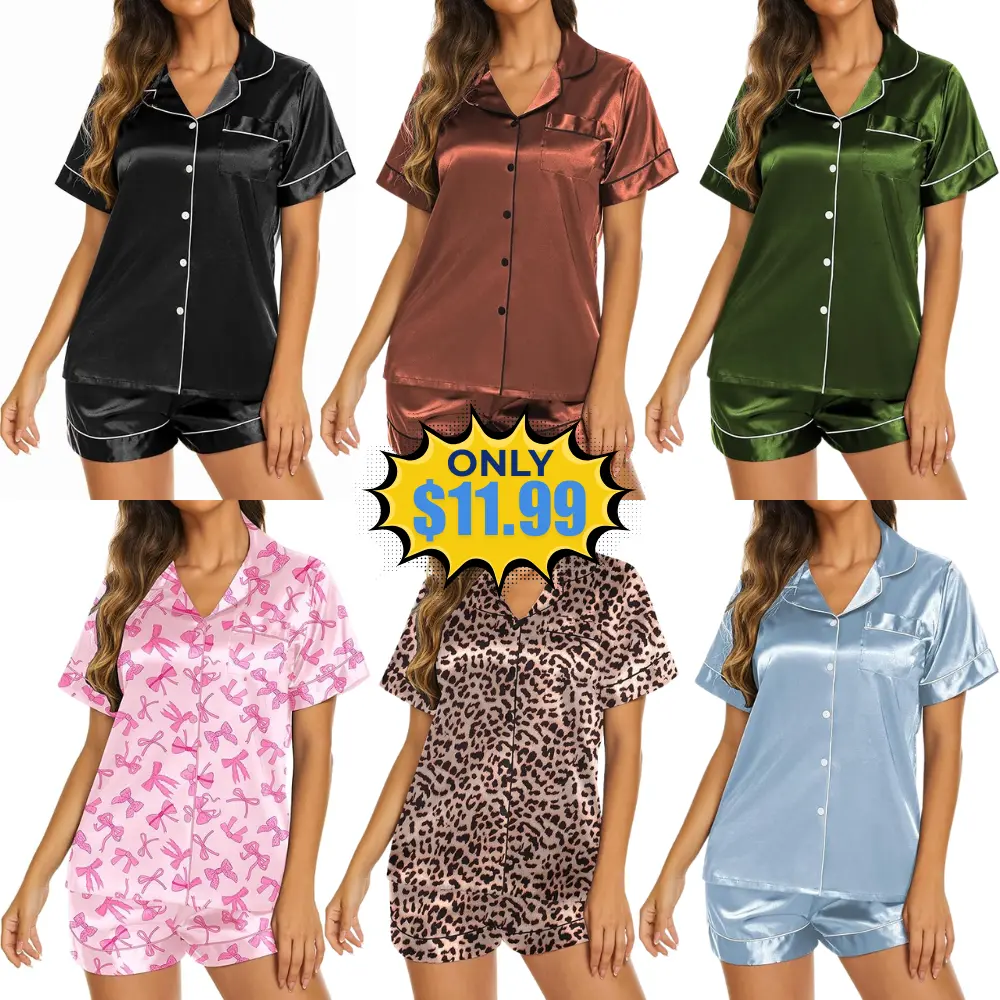 Ekouaer Women’s Silk Pajamas 2 Piece Deal at Ekouaer