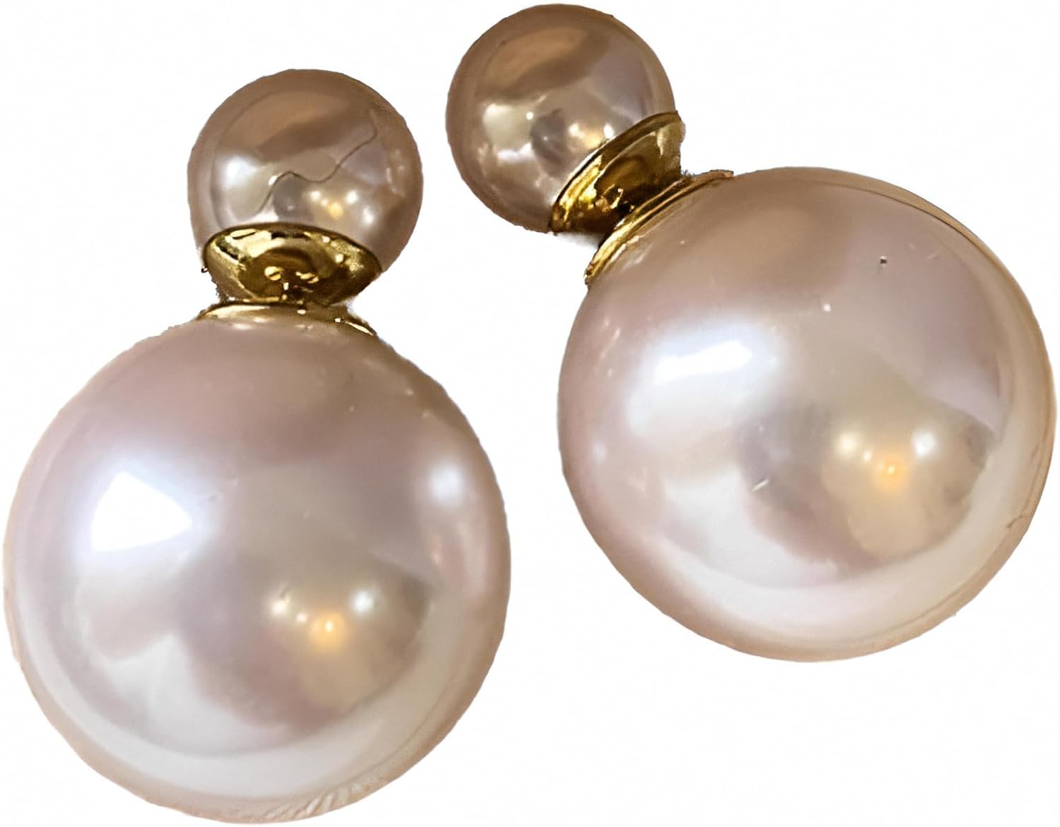 White Pearl Earrings for Women 2024 Trendy Gr ONLY $7.70 at Amazon
