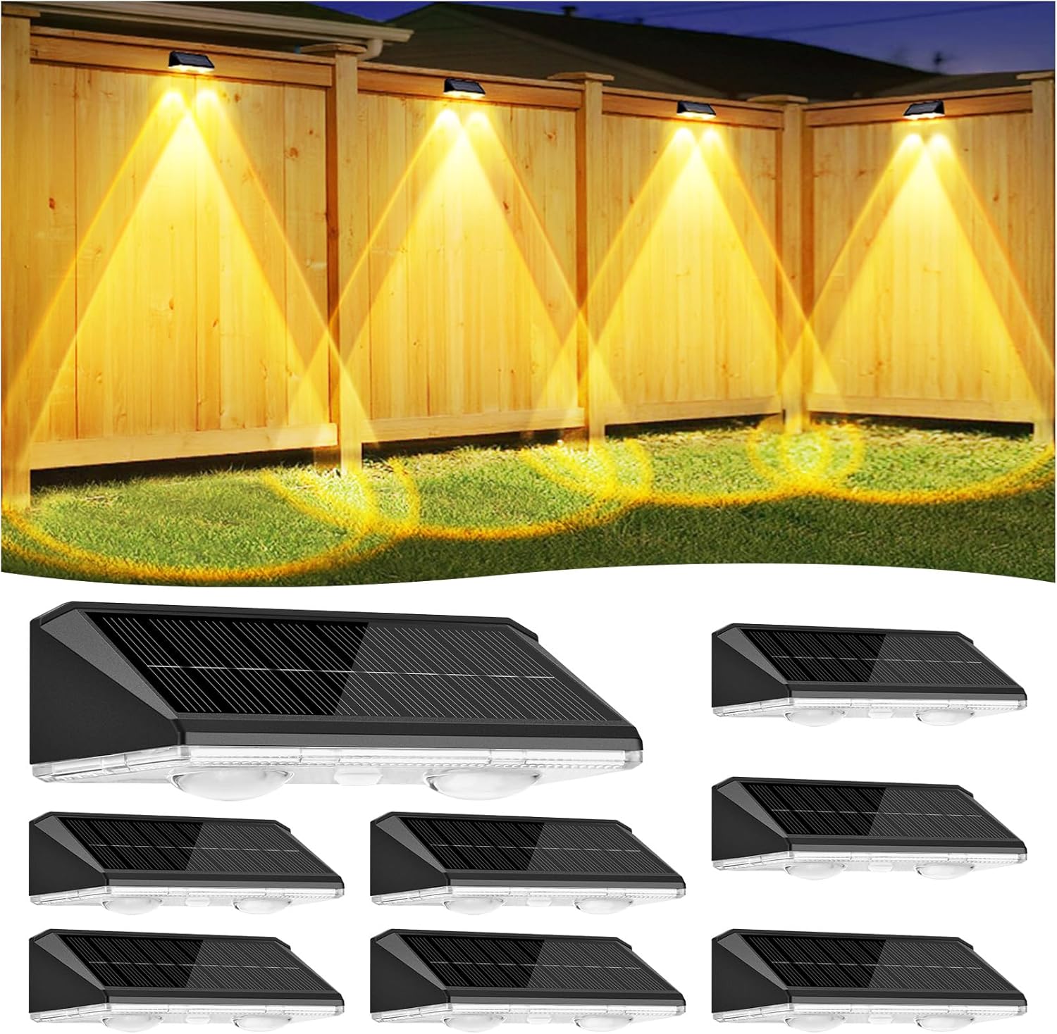 Solar Fence Lights 8-Pack: Illuminate Your Outdoors for Just $18.19 at Amazon