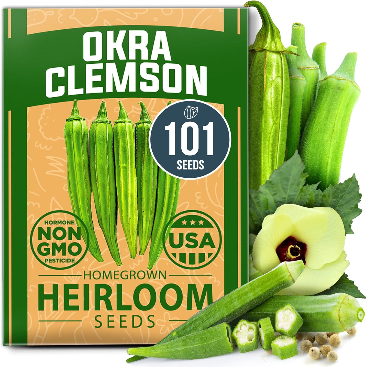 HOME GROWN Clemson Spineless Okra Seeds just $10.99 at Amazon