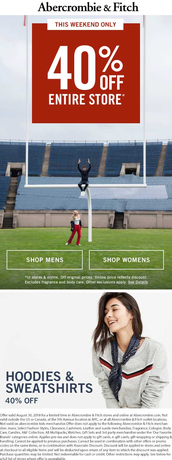 Abercrombie & Fitch Boys’ Clearance Deals Starting at $7.99!