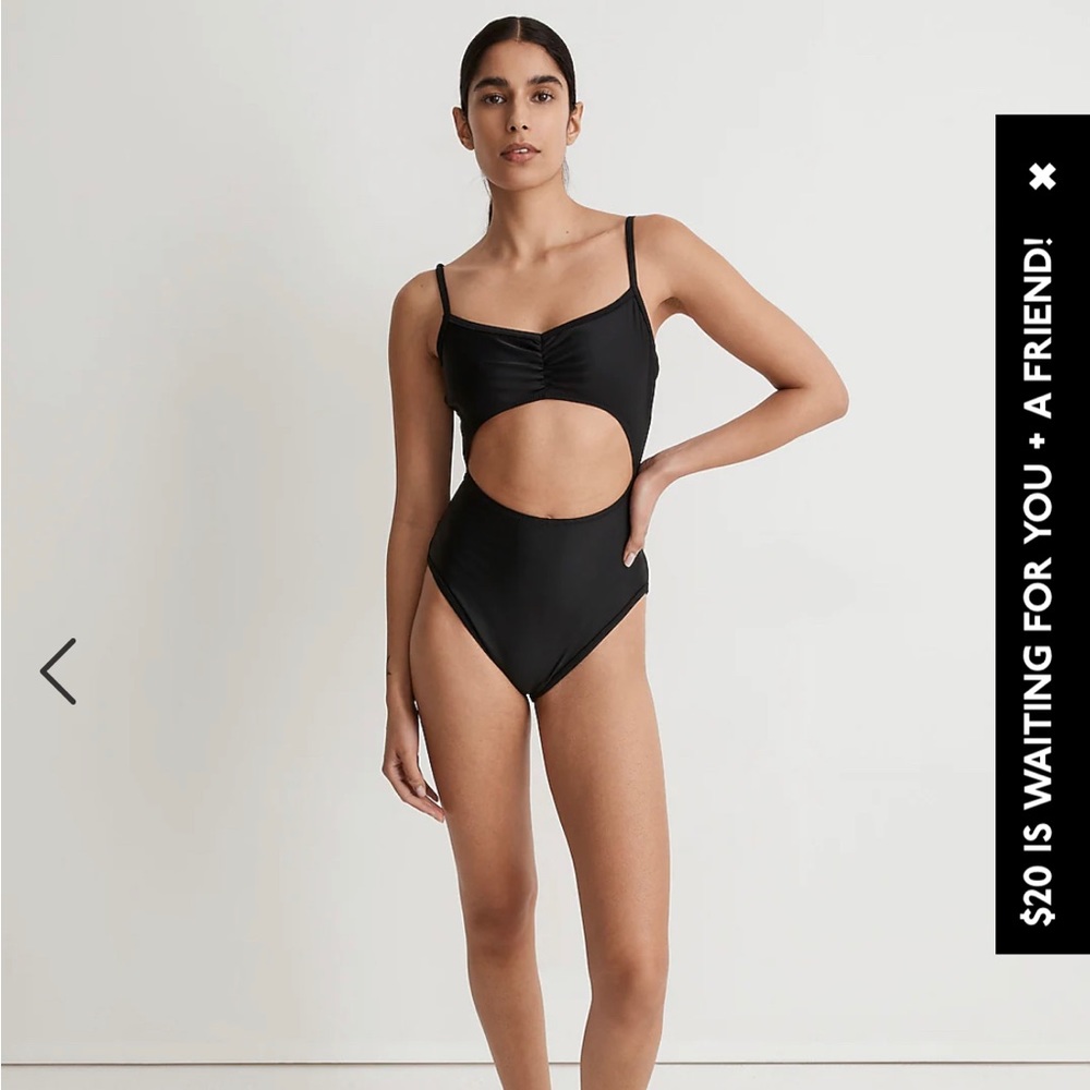 Triangle Cinched Cutout One-Piece Swimsuit Sale at Abercrombie