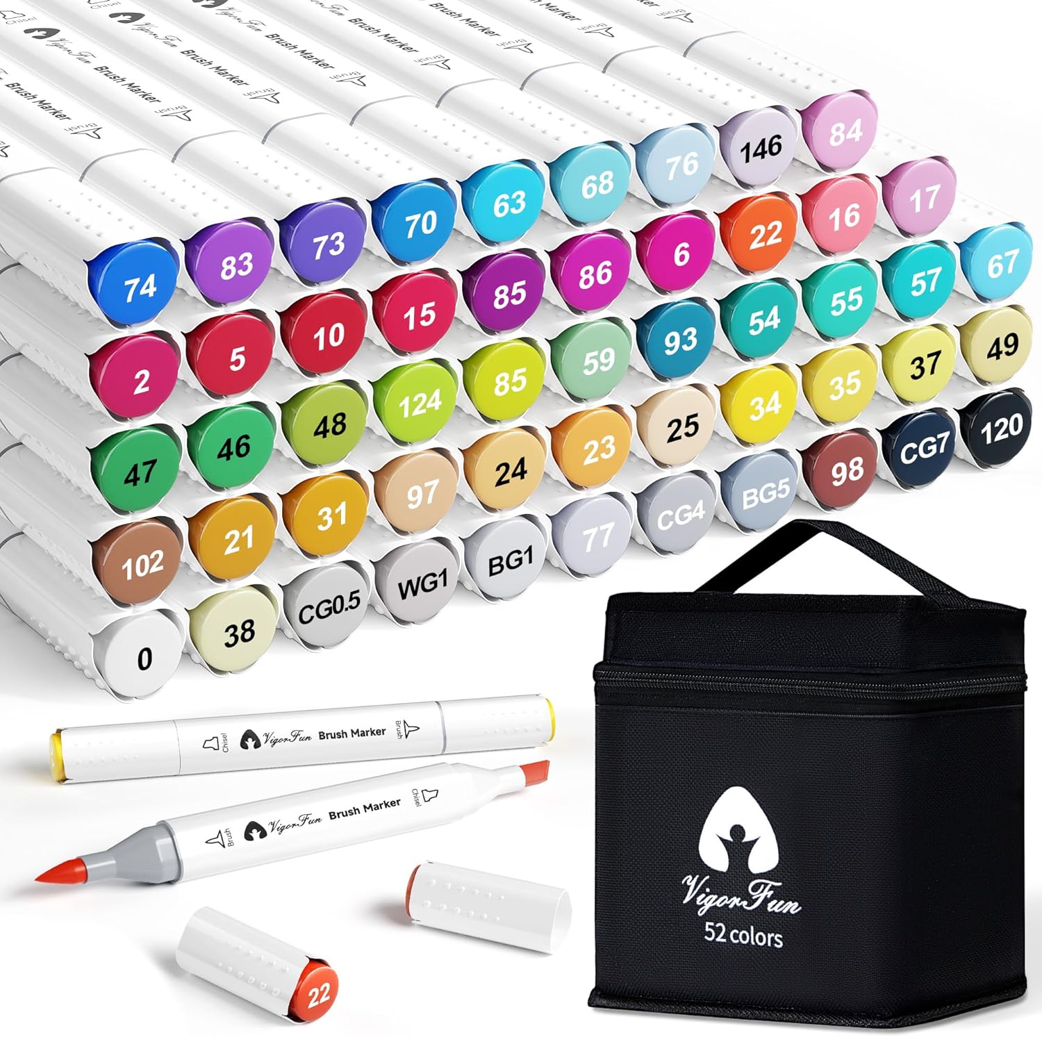 VigorFun Alcohol Markers Brush Tip ONLY $24.99 at Amazon