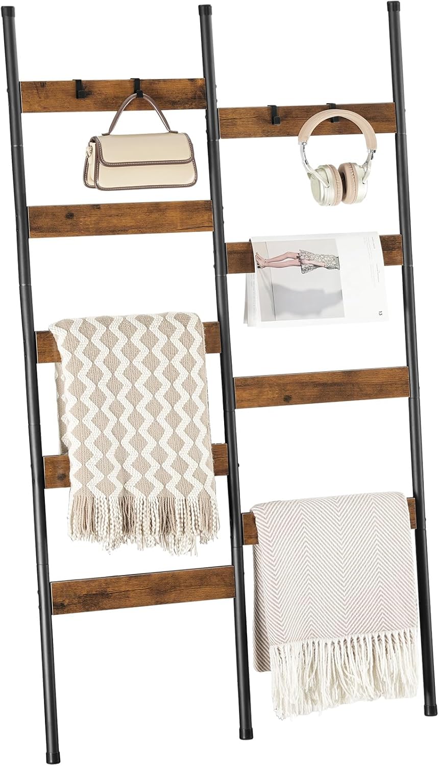 $26.99 Blanket Ladder Wall-Leaning Towel Rack at Amazon