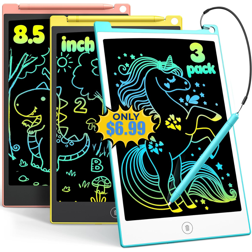 TECJOE 3 Pack LCD Writing Tablet Deal: Save 13%