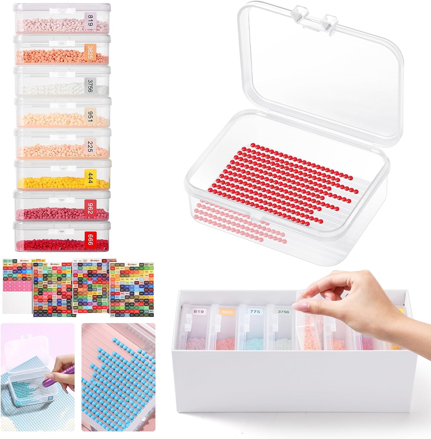 Glotrove Diamond Art Storage Containers Trays just $ at Amazon