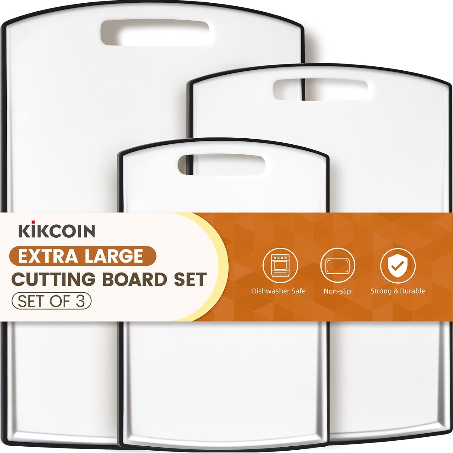Kikcoin Non Slip Cutting Board Set just $19.99 at Amazon