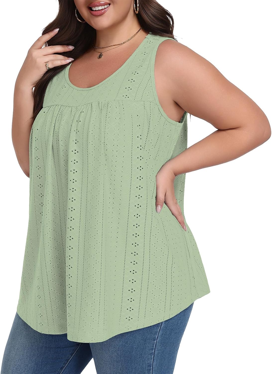 Lastshe Plus Size Sleeveless Tank Top just $1X at Amazon