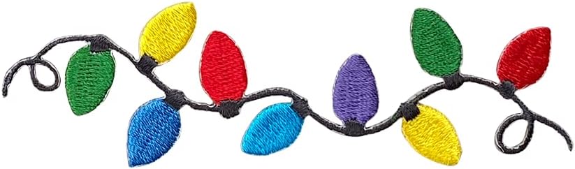 Christmas String of Lights Embroidered Iron o ONLY $6.80 at Amazon