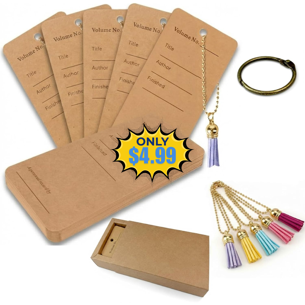 50 pcs Reading List Bookmarks wit Tassels