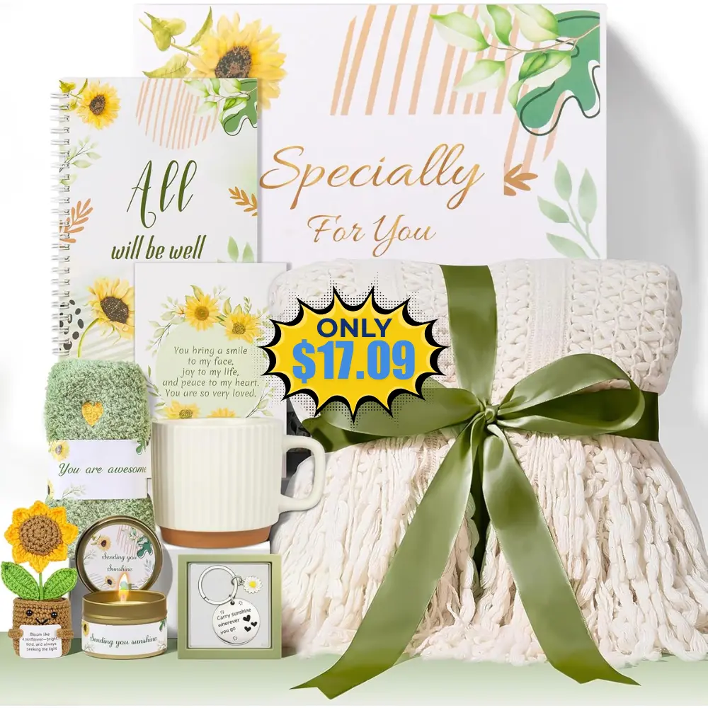 9-Piece Sunflower Gift Basket Deal: Save 34%
