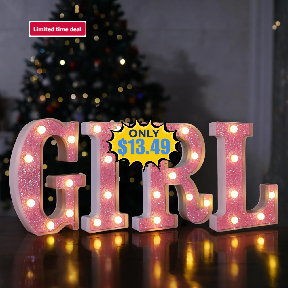 Girl Theme LED Light Up Letters