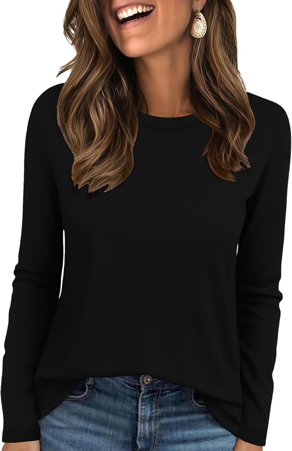 Ekouaer Long Sleeve Shirts for Women Loose Fi ONLY $9.99 at Amazon