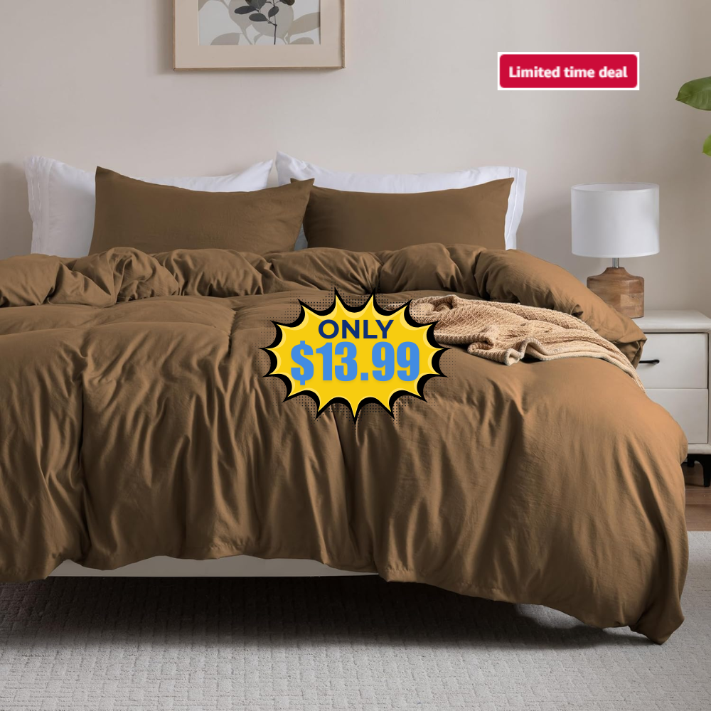 Ranunculus Khaki Duvet Cover Set King Size Deal: Save 16%