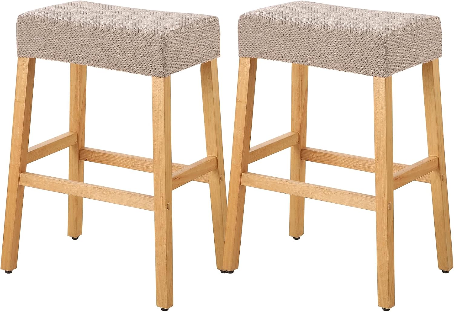 YISUN Stool Covers Rectangle - 2 Pack Stretch Waterproof Saddle Seat Cover Count