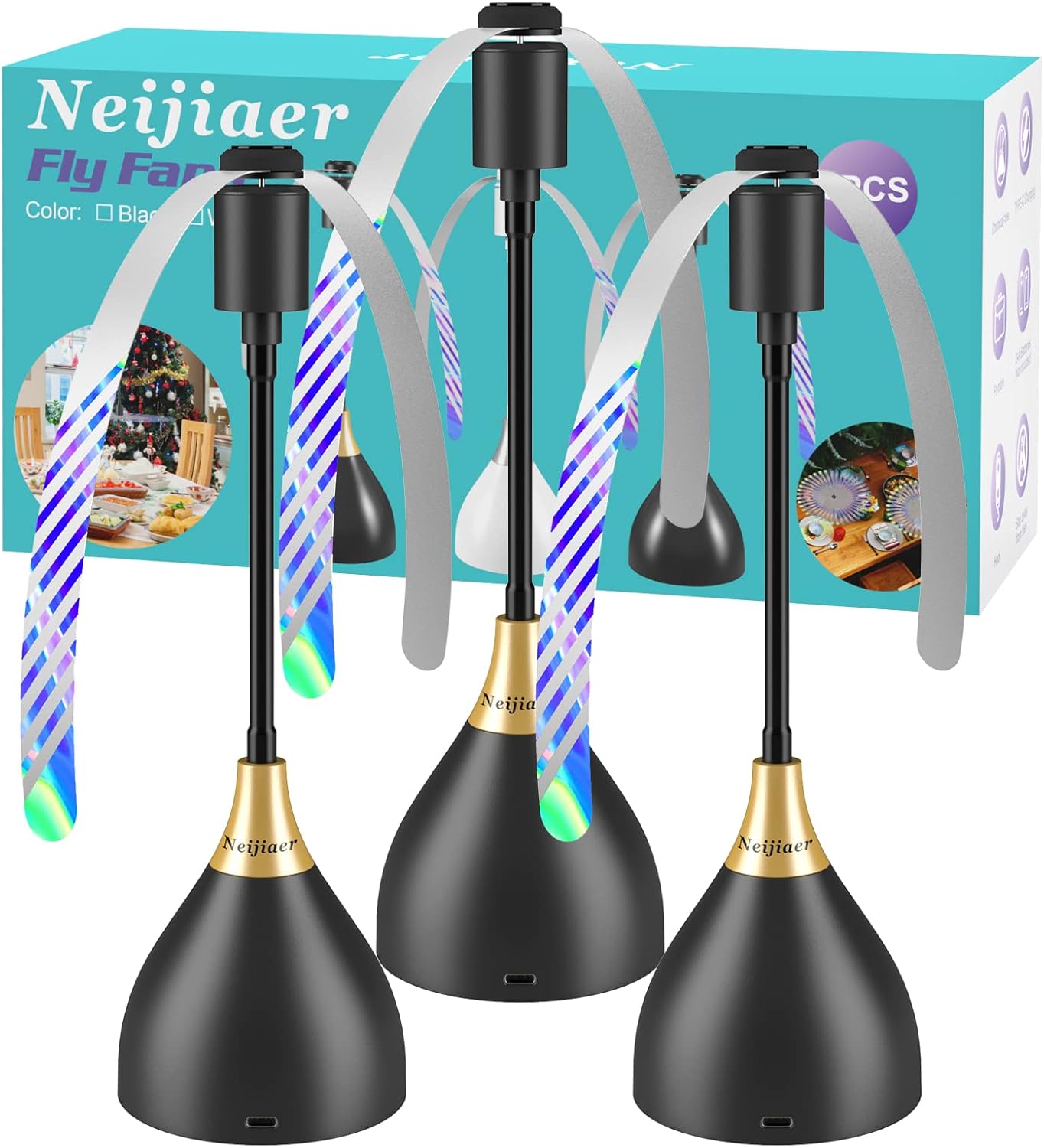 Neijiaer Fly Fans 3 Pack Deal at Amazon