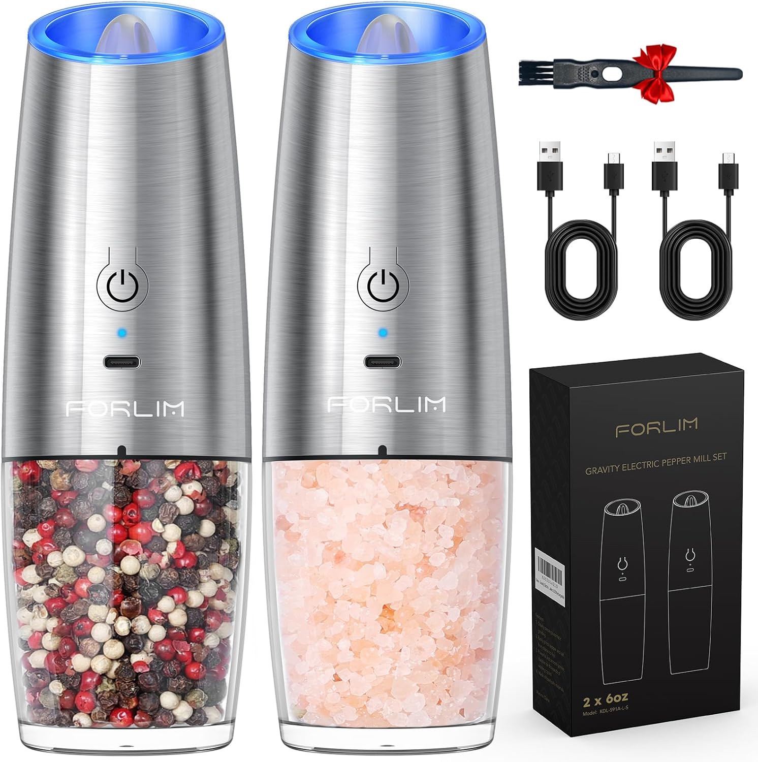 FORLIM Gravity Electric Salt and Pepper Grinder Deal at Amazon