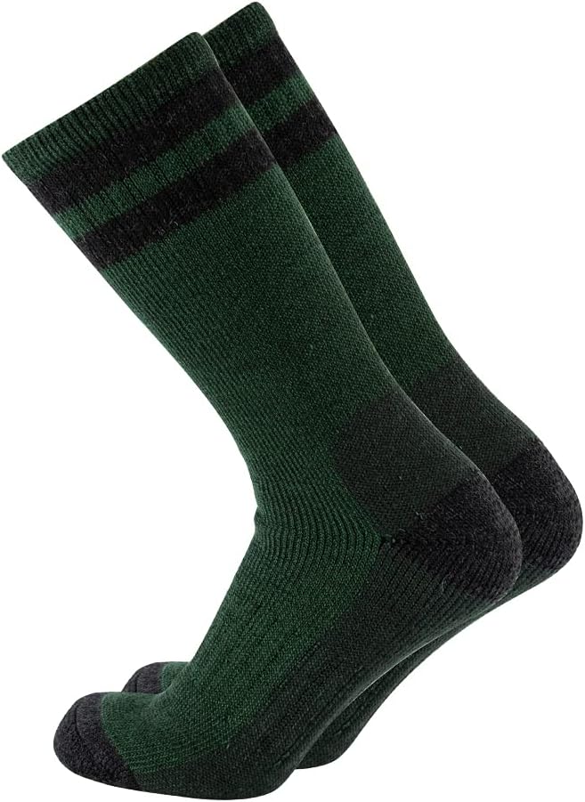 Cerebro Merino Wool Socks for Men, Cushioned Mid-calf Socks Moist