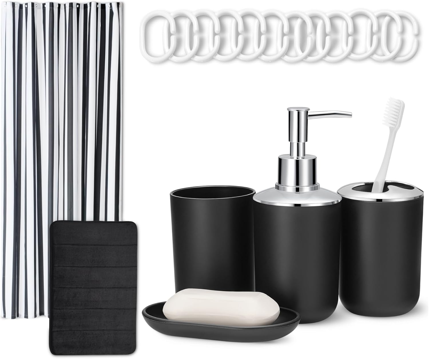 Amazon Basics 18-Piece Bathroom Set Deal at Amazon