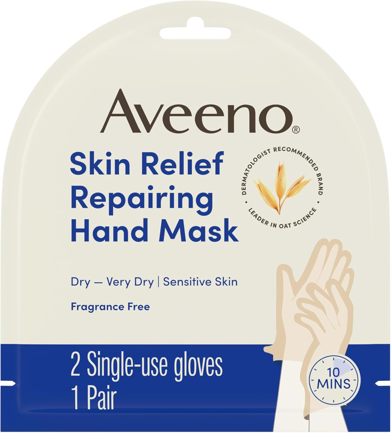 Aveeno Skin Relief Repairing Hand Mask, Moisturizing Gloves with