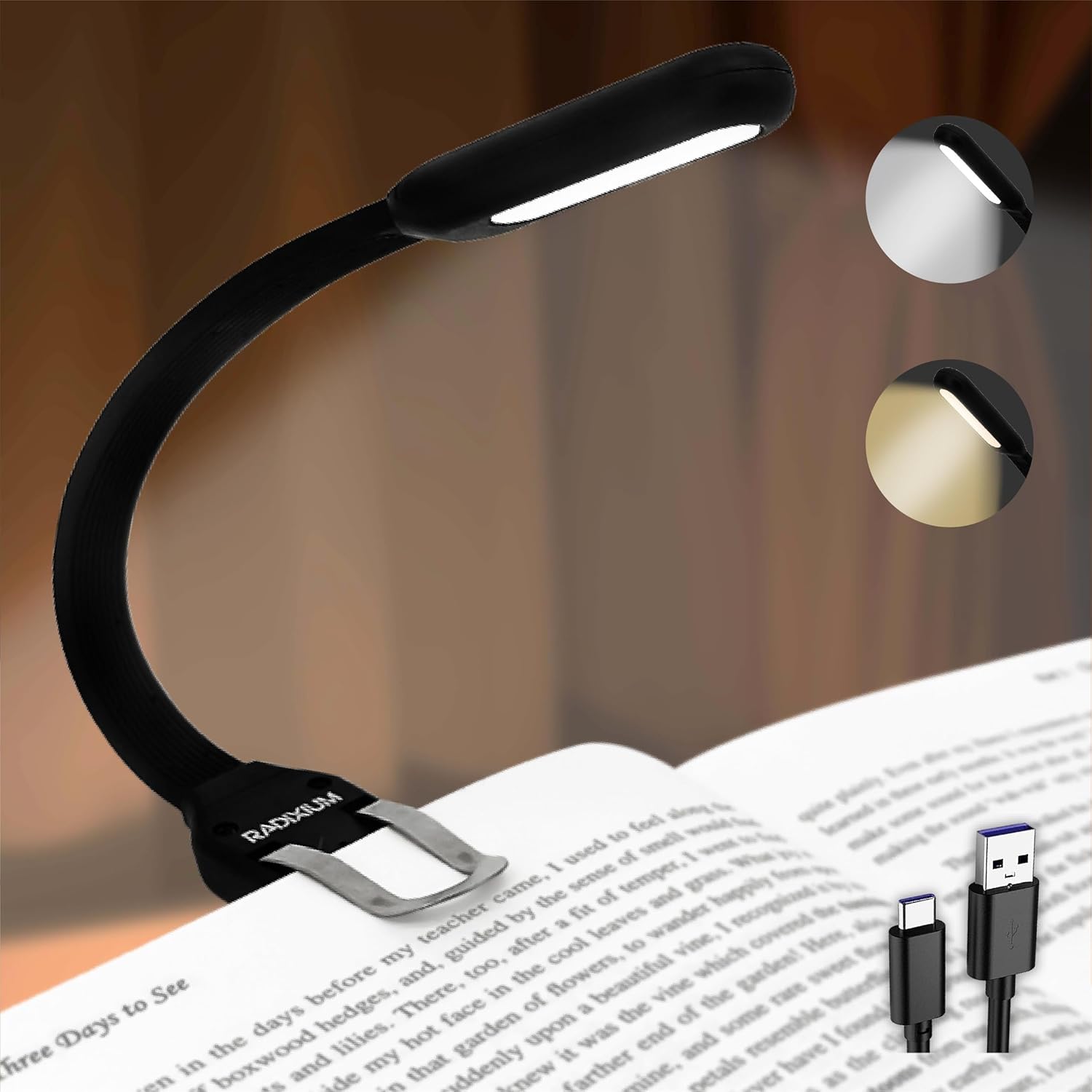 $4.xx Rechargeable Book Light Clip On Reading Light Deal at  deal at Amazon