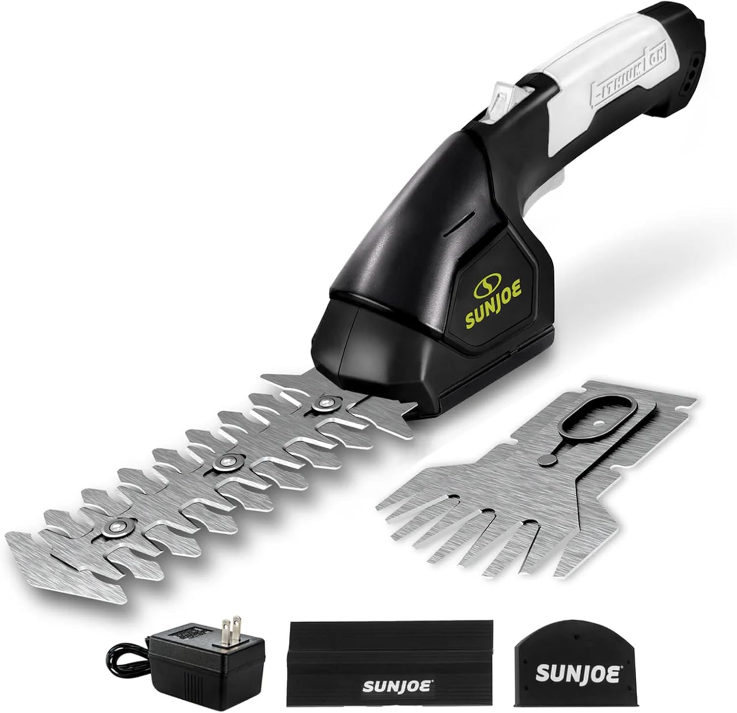 Sun Joe HJ604C 2-in-1 Cordless Grass Shear and Hedge Trimmer, 7.2