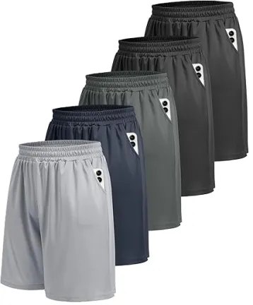 5-Pack BOOJO Athletic Gym Men’s Shorts $20 at Amazon
