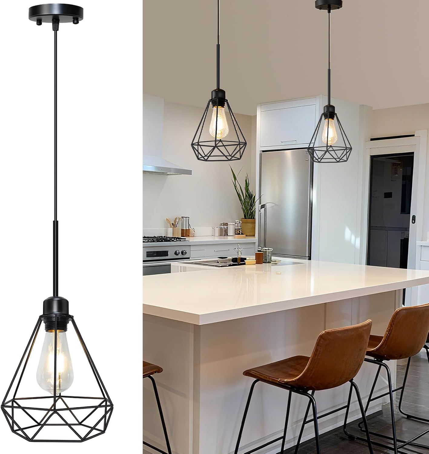 Maliralt Pendant Light Hanging Lights Fixture – Adjustable Hangin