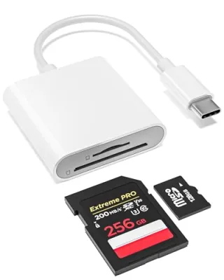 YOFEEPOP Dual Slot USB-C SD Card Reader $4.99 at Amazon