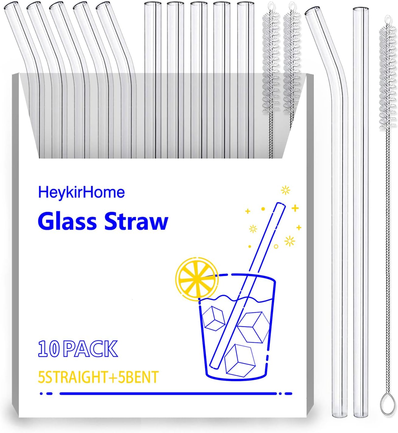 Reusable Glass Straws 10-Pack $3.79 at Amazon