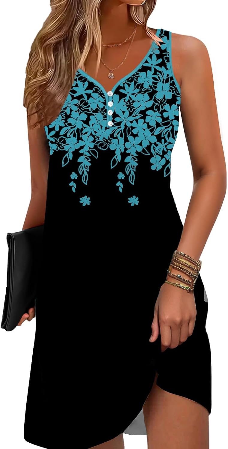 kipfall Floral Printed Summer Dresses A-Line Elegant Dress W deal at Amazon