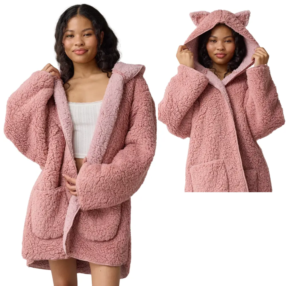 Reversible Fleece Hooded Teddy Robe Deal at Urban Outfitters
