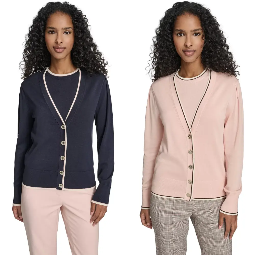 Tommy Hilfiger Women’s V-Neck Long-Sleeve Cardigan Set Deal at Macy’s