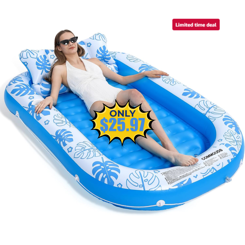Inflatable Tanning Pool Lounger Float Deal: Save 28%
