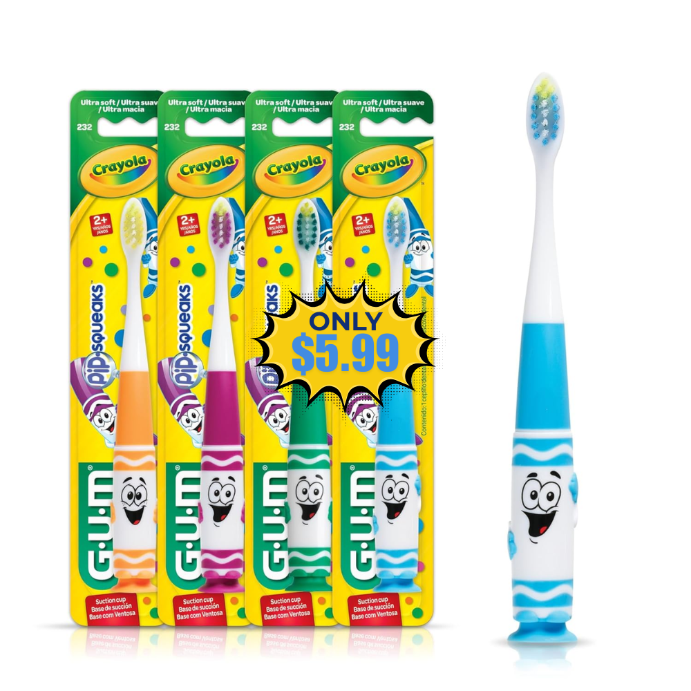 GUM Crayola Pip-Squeaks Kids’ Toothbrush