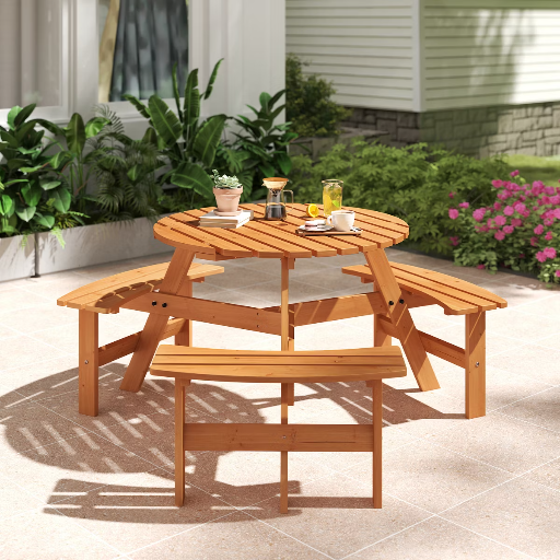 Target Patio & Garden Pick: Costway 6-Person Round Picnic Table S