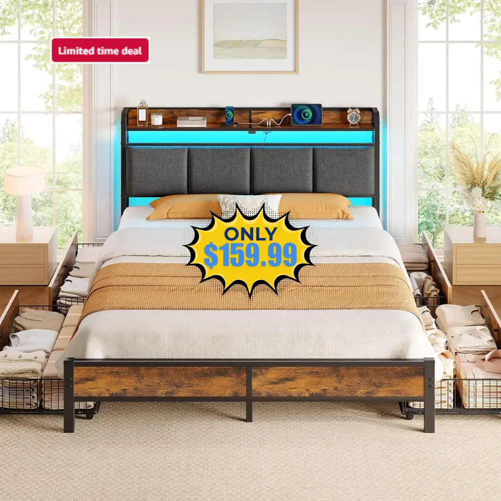 Rolanstar Bed Frame Full Size Deal: Save 38%