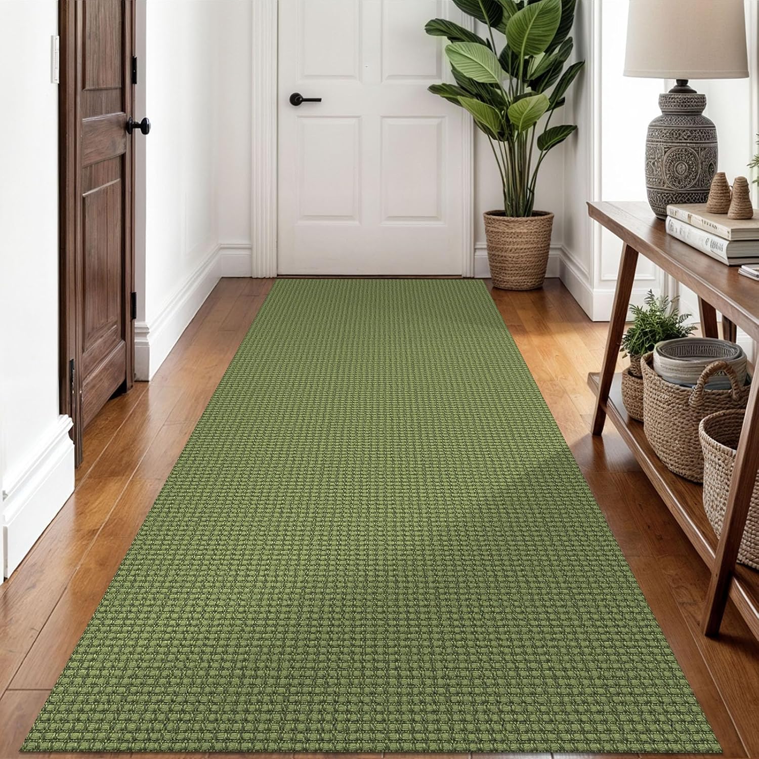 Ivissy Braided Runner Rug 3×8 Ft Washable Runners for Hallways No