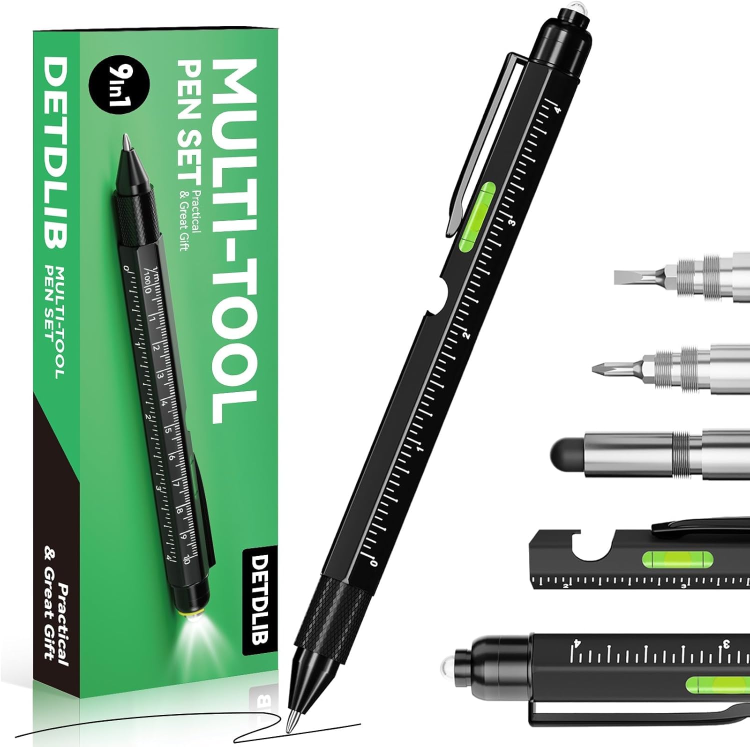 9-in-1 Multitool Pen with LED Light, Stylus, Level, Screwdri deal at Amazon