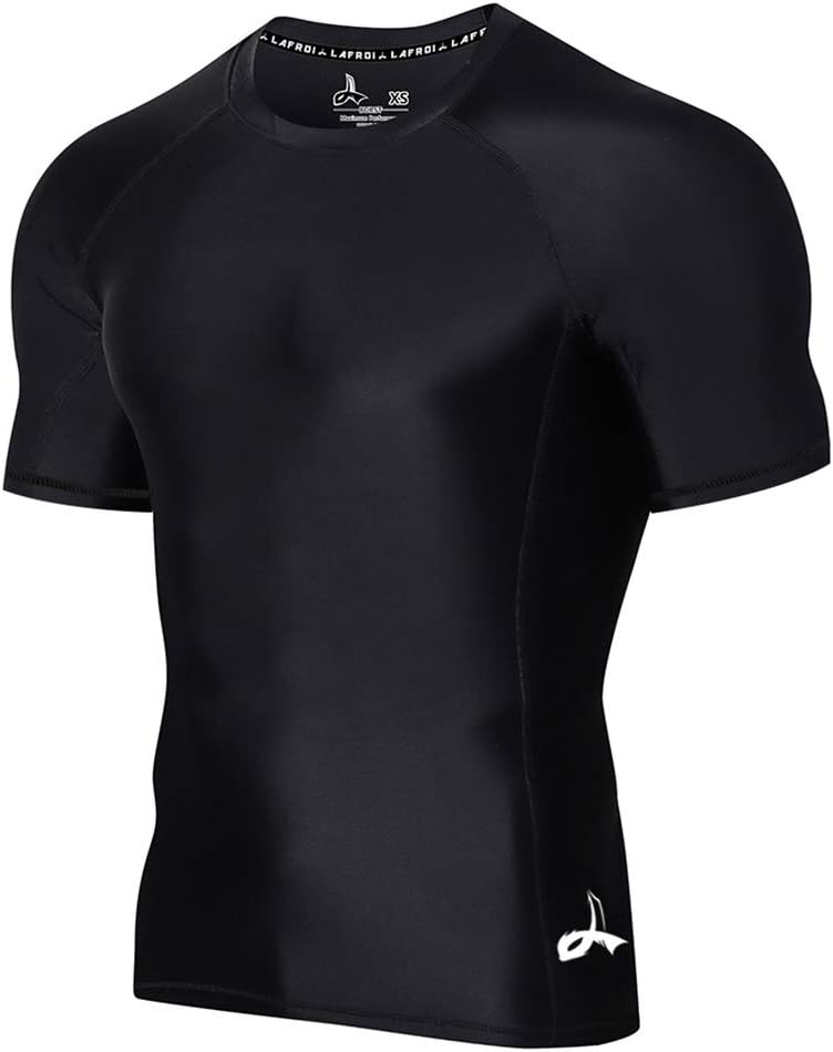 LAFROI Men's Short Sleeve UPF 50+ Baselayer Compression Rash deal at Amazon
