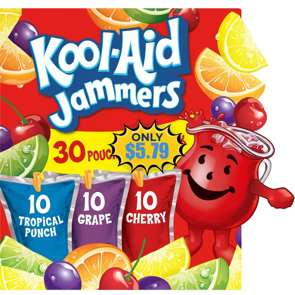 Kool-Aid Jammers Drink 30 Pouches Free Coupon at Amazon