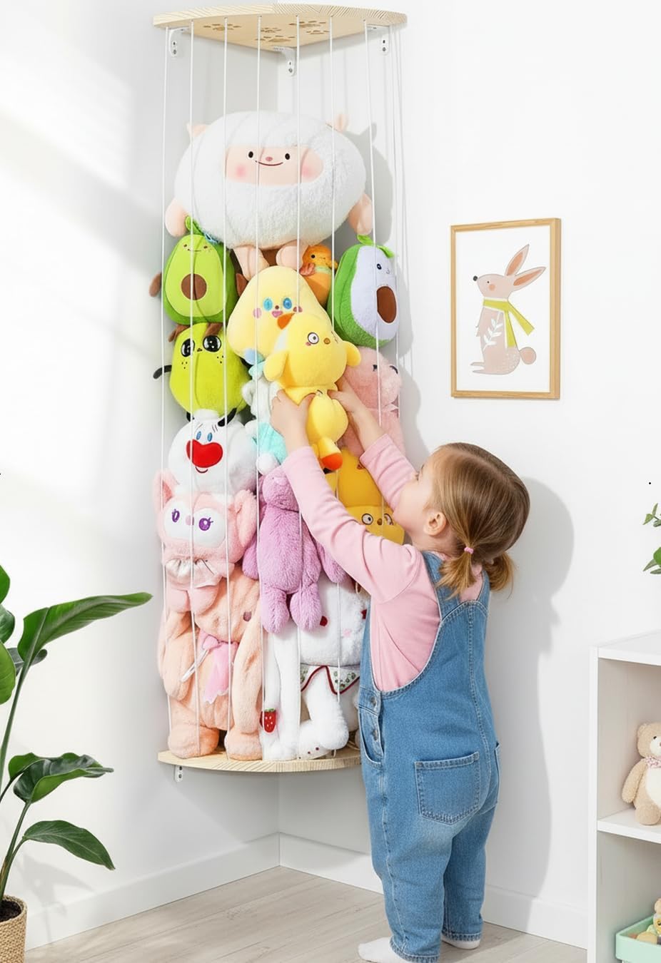 Befayoo Wooden Stuffed Animal Storage Corner - Heigh Adjusta deal at Amazon