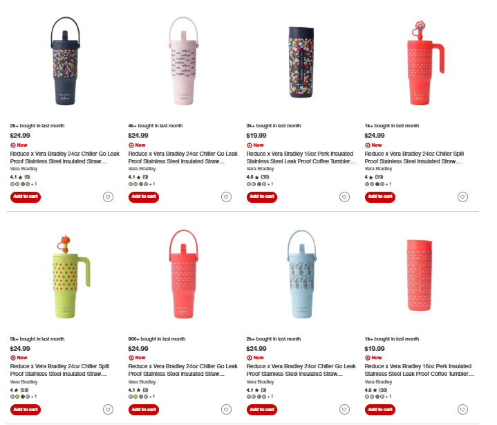 Reduce x Vera Bradley Tumbler Deal at Target