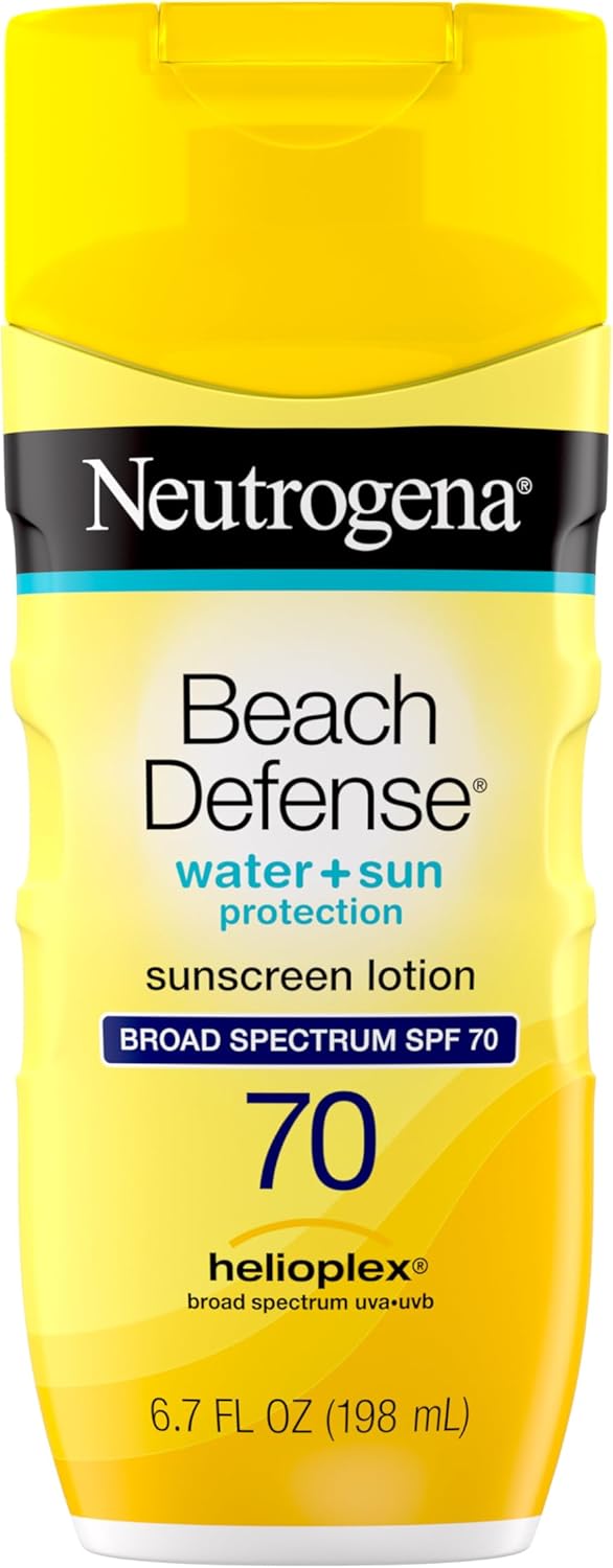 Neutrogena Sunscreen Lotion Beach Defense SPF 70, Face & Body Sun