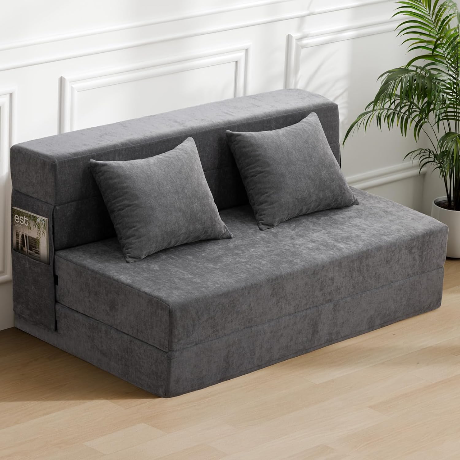 HOMFINE Folding Sofa Bed - Convertible Sleeper Chair with Pi deal at Amazon