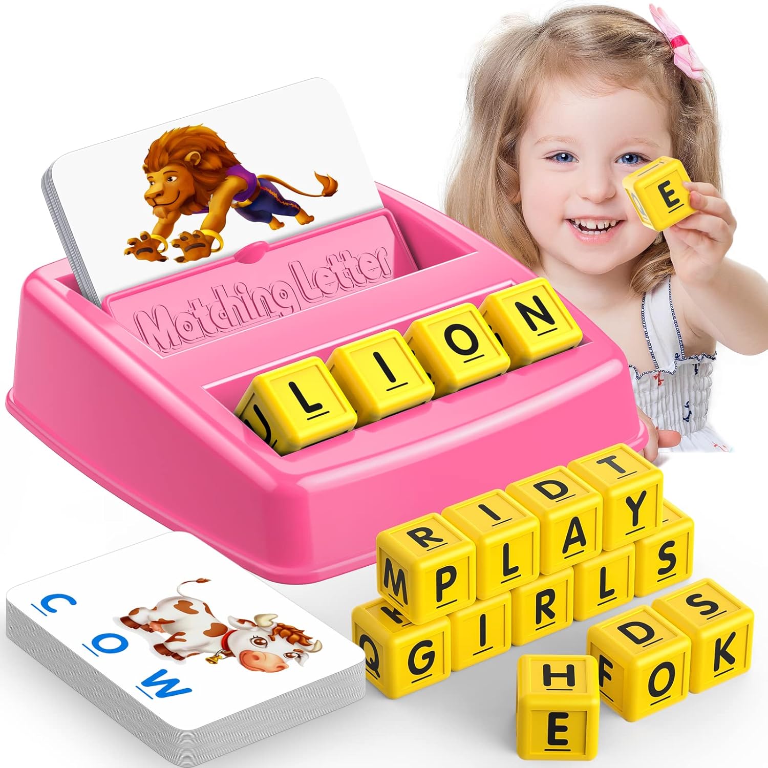 LIWIN LET’S GO! Toys for 3-8 Year Olds Girls, Matching Letter Spe