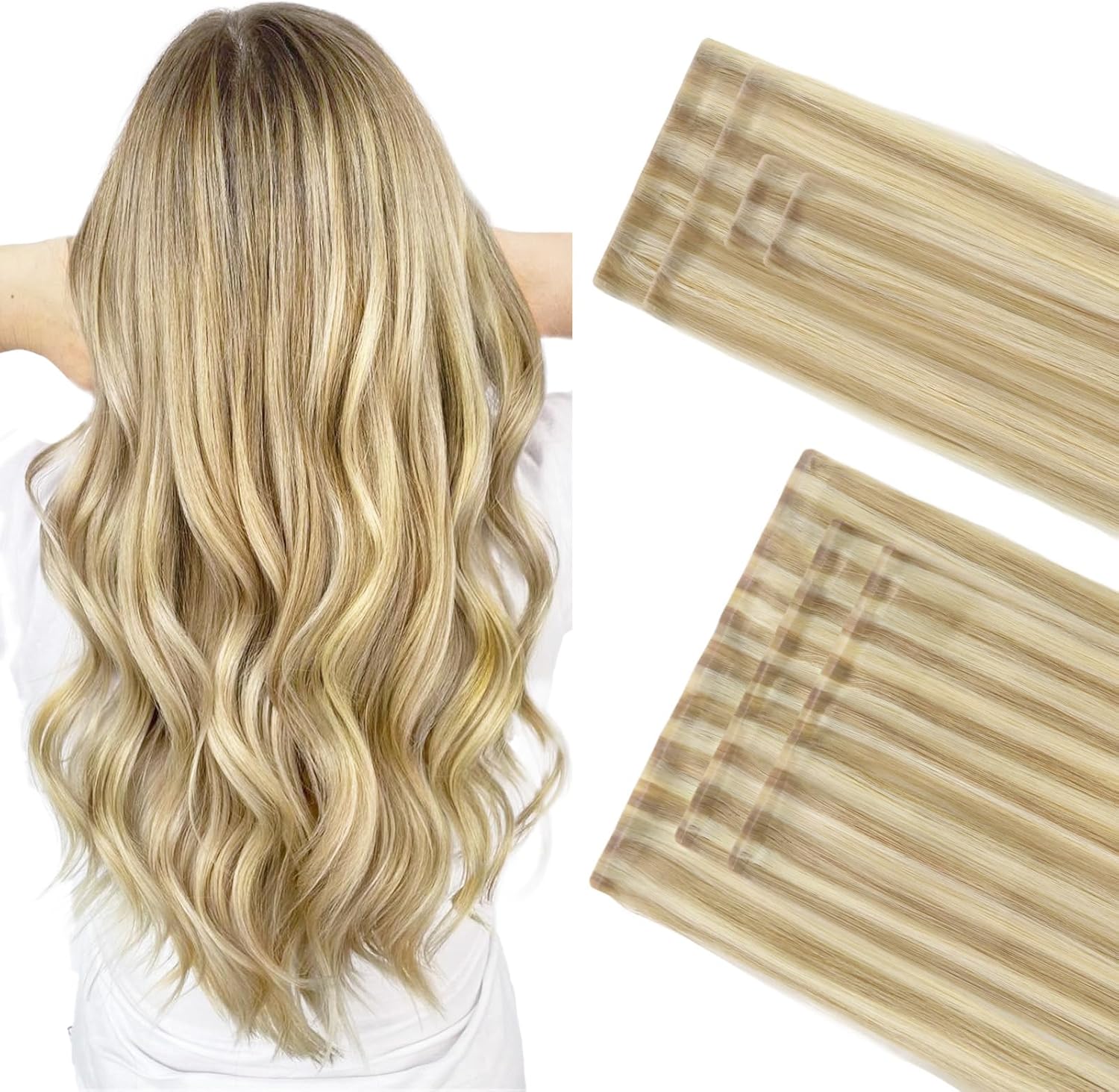 GOO GOO Invisi Edge Clip in Hair Extensions Set, 12inch 85g, deal at Amazon