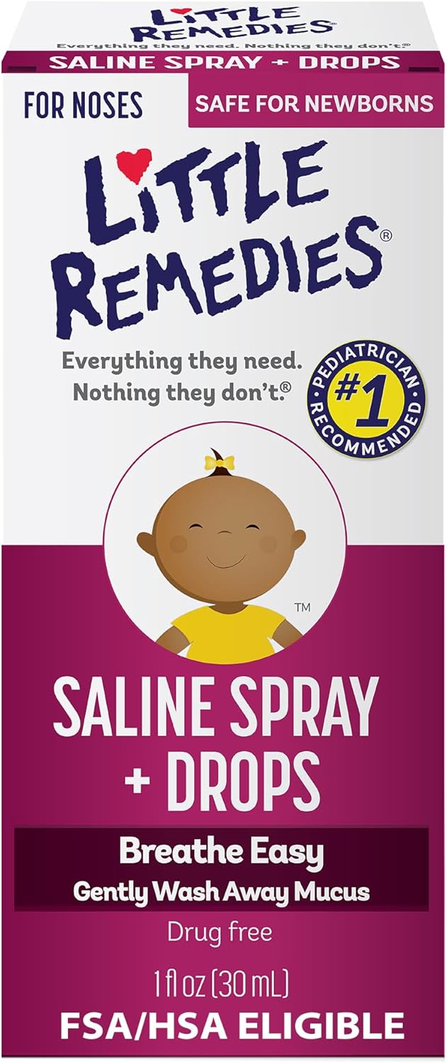 Little Remedies Sterile Baby Saline Nasal Spray and Drops, S deal at Amazon